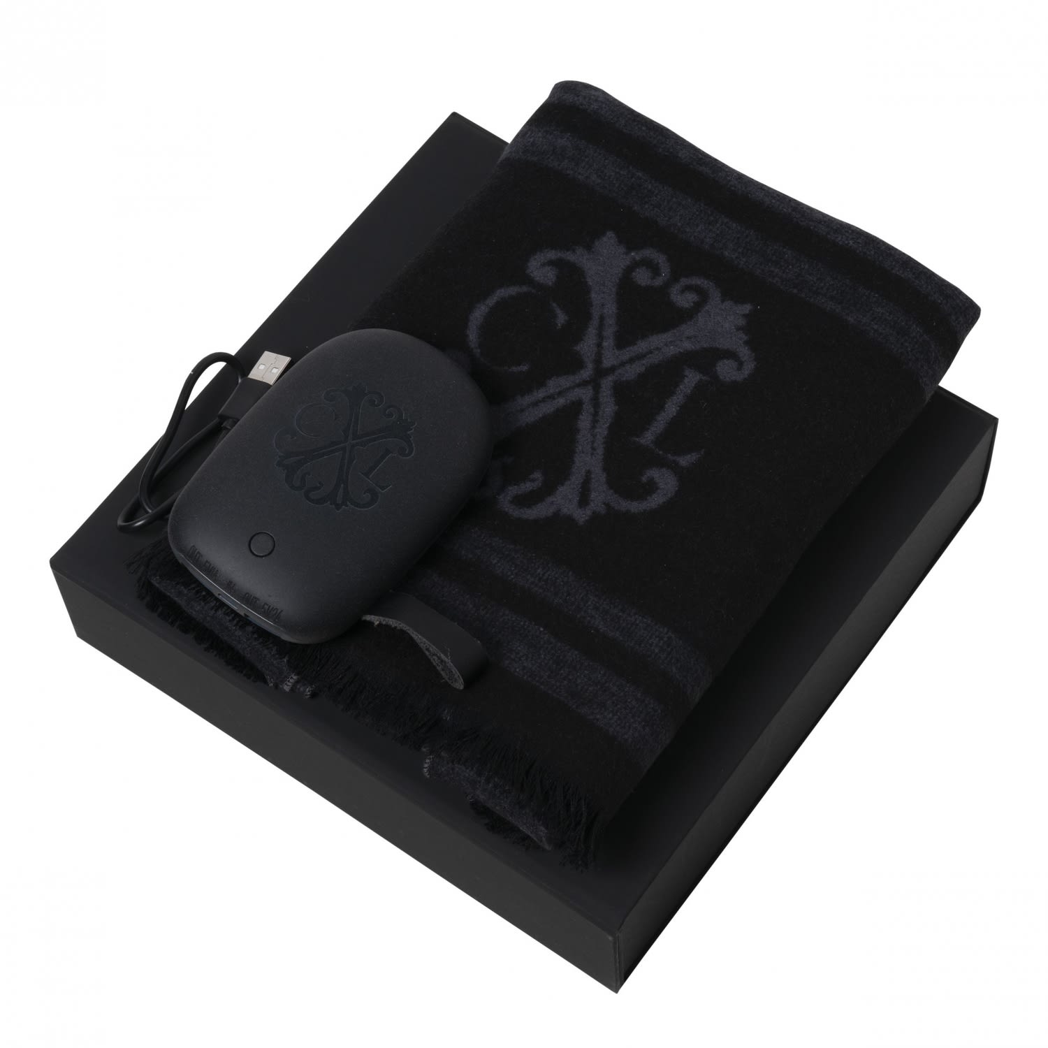 Set Id Dark Grey (power bank & scarve)