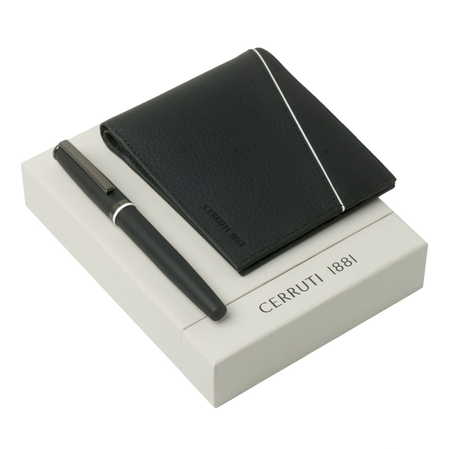 Set Spring Black (rollerball pen & wallet)