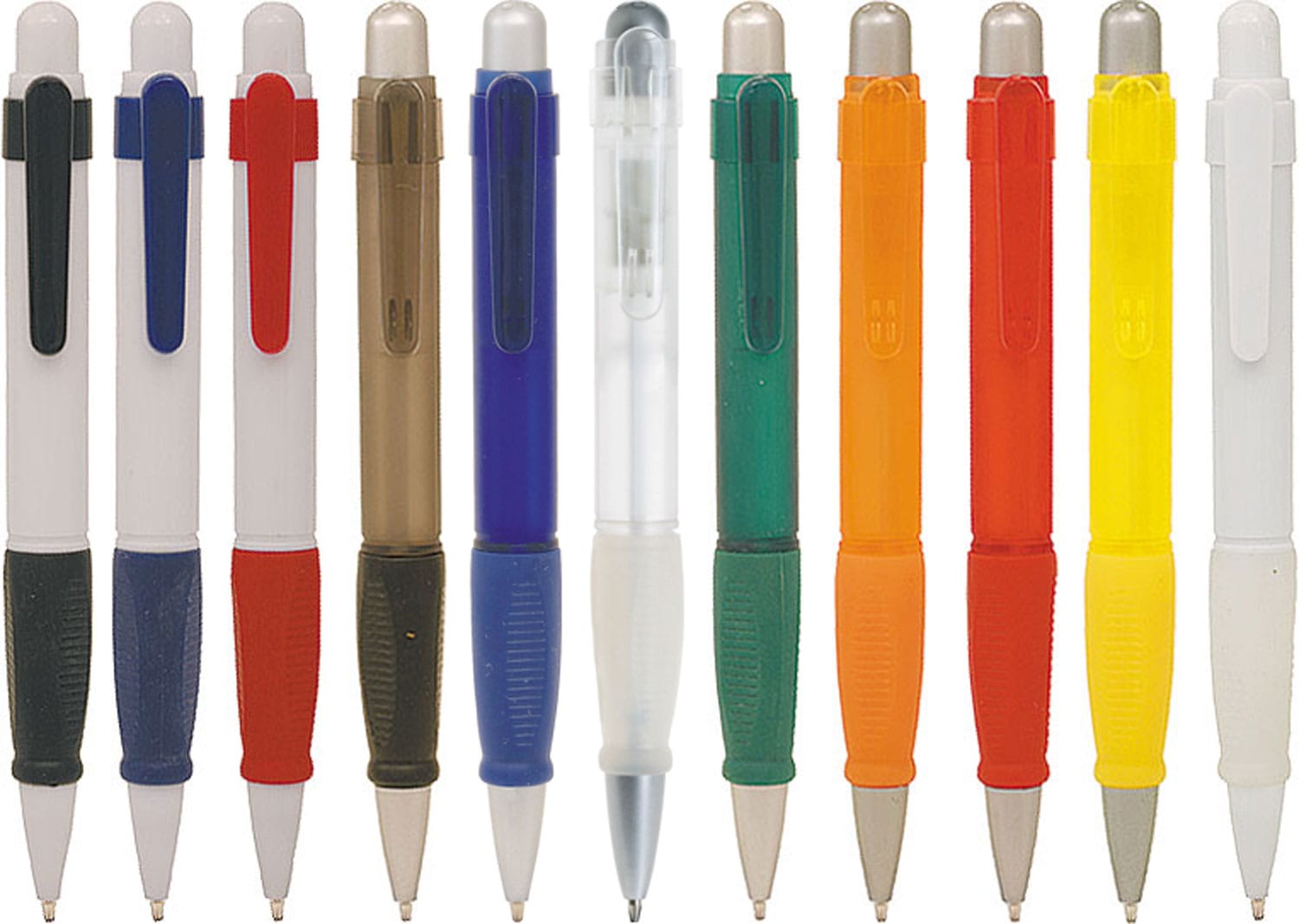 Plastic pen with translucent barrel Tri grip