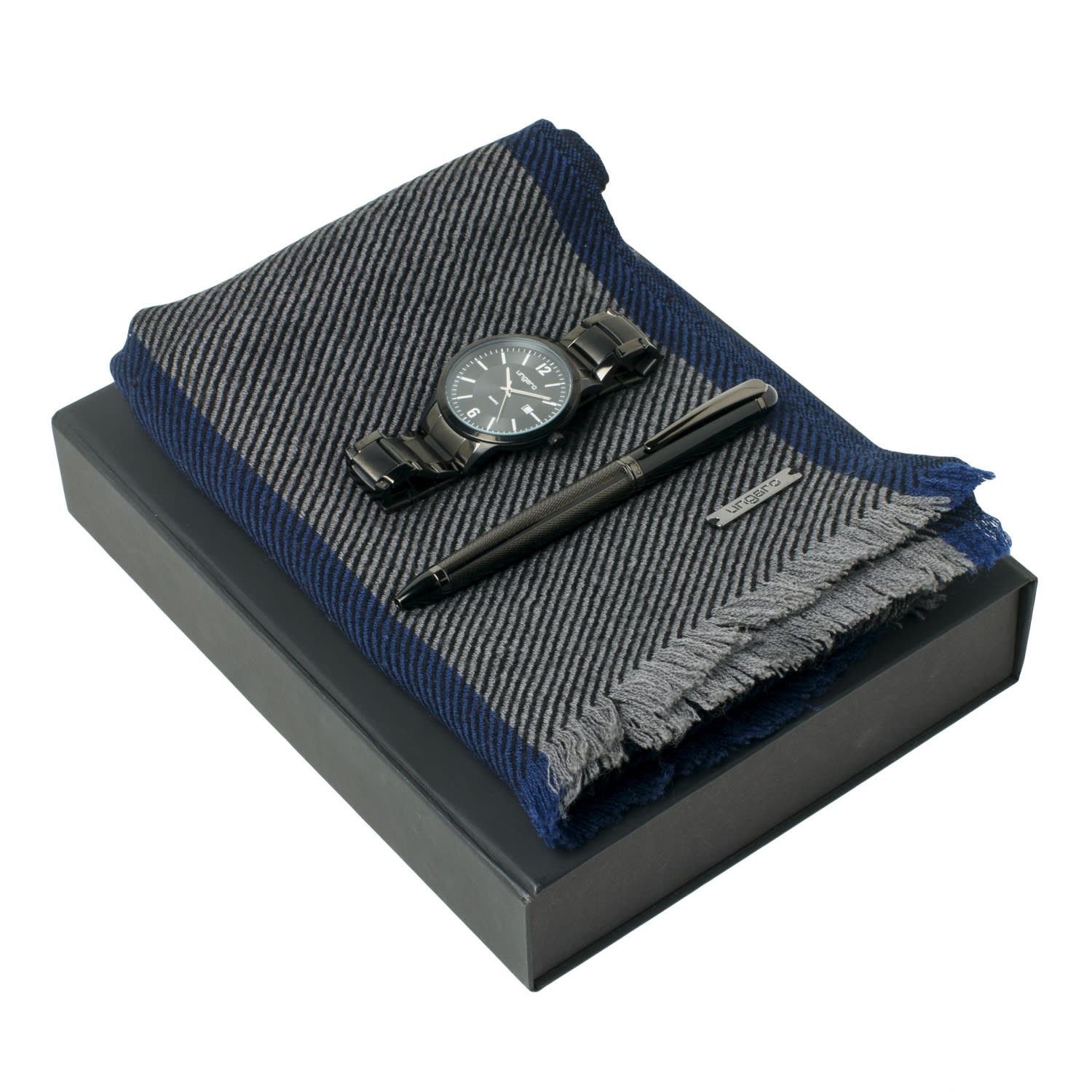 Set Alesso Black (ballpoint pen, watch & scarve)