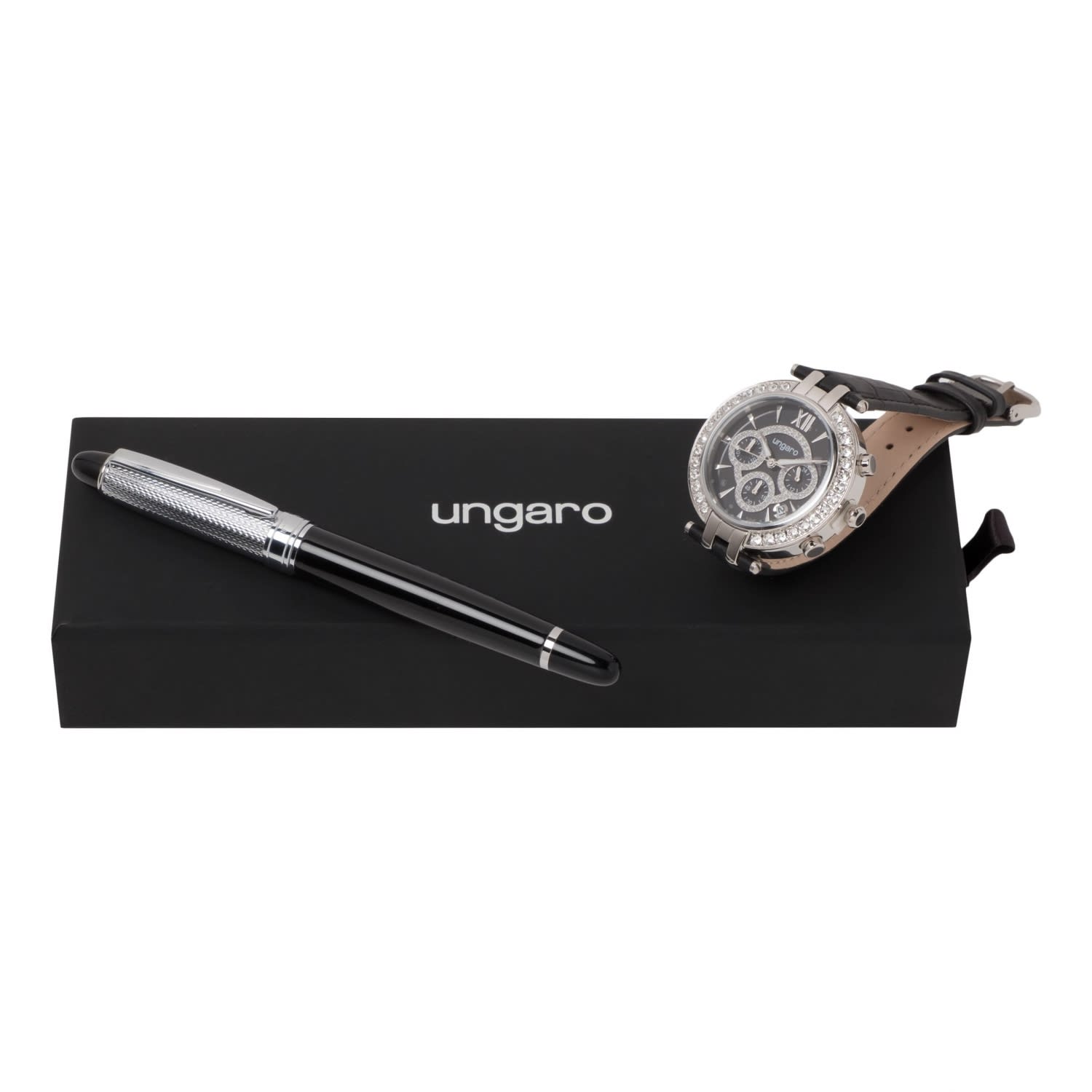 Set Ungaro Black (rollerball pen & watch)