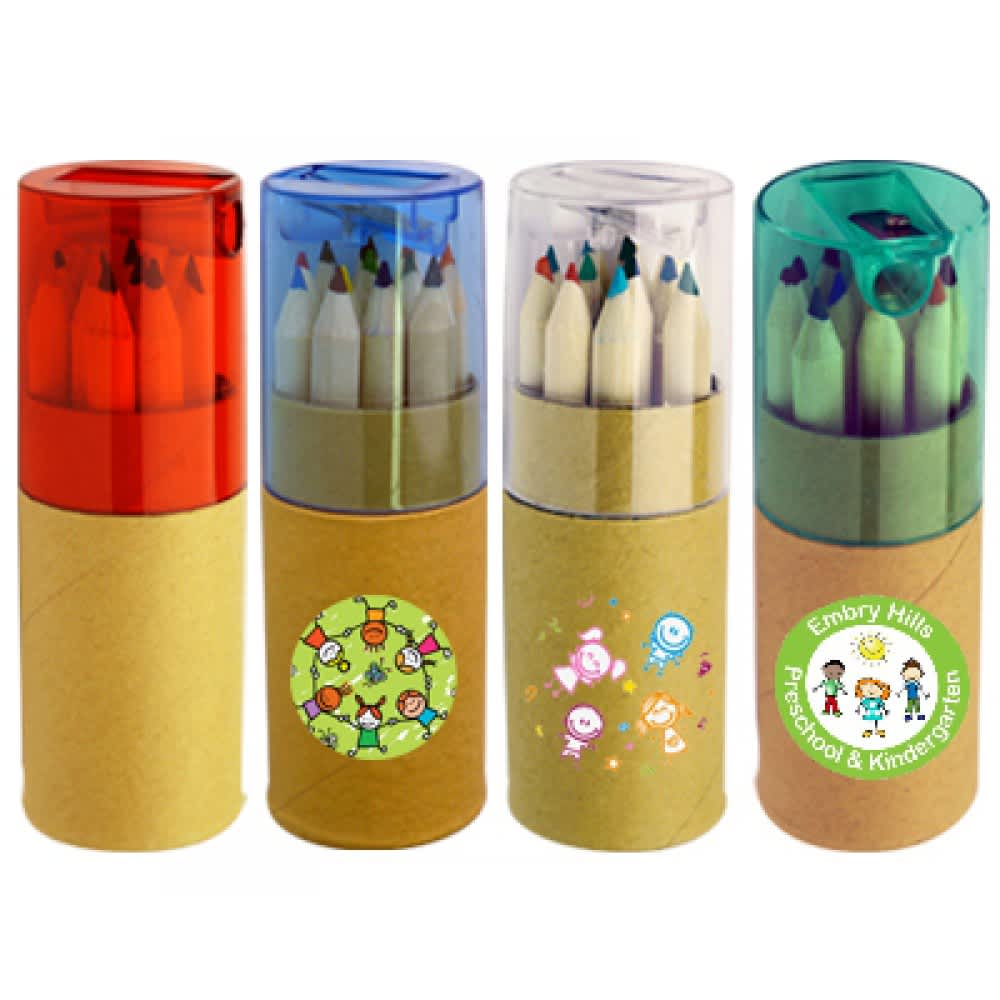 Colouring Pencils in Cardboard Tube