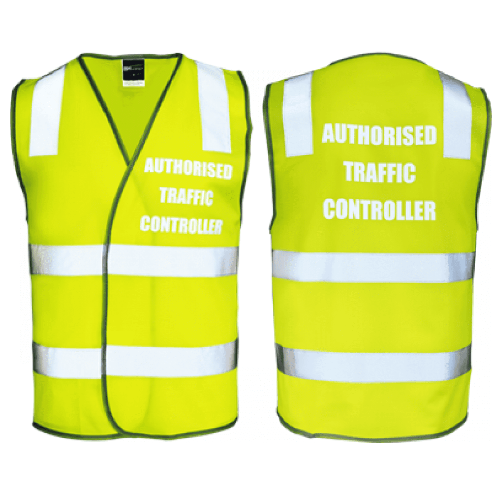 Authorised Traffic Controller Safety Vest Lime