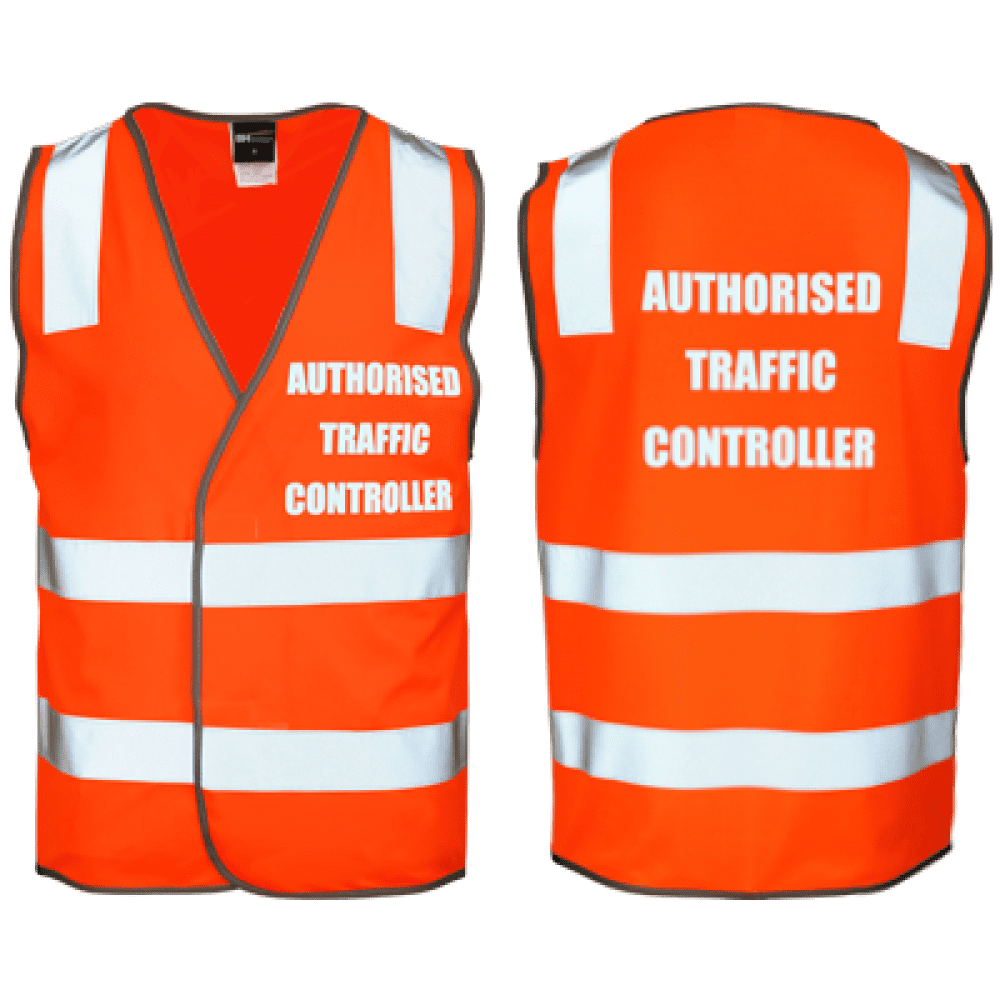 Authorised Traffic Controller Safety Vest Orange