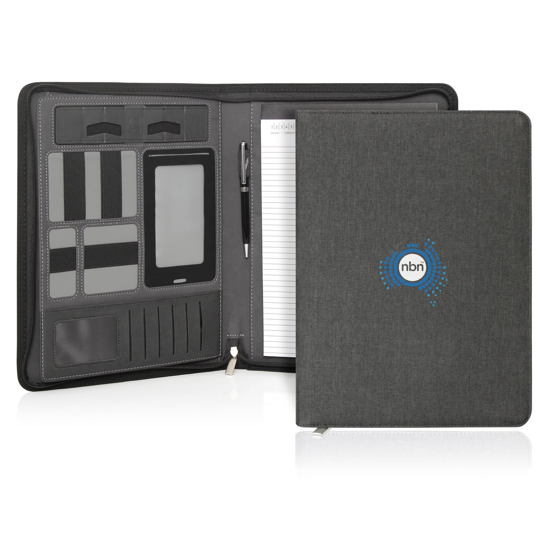 Compendium A4 Ebony Executive Tech Zipper