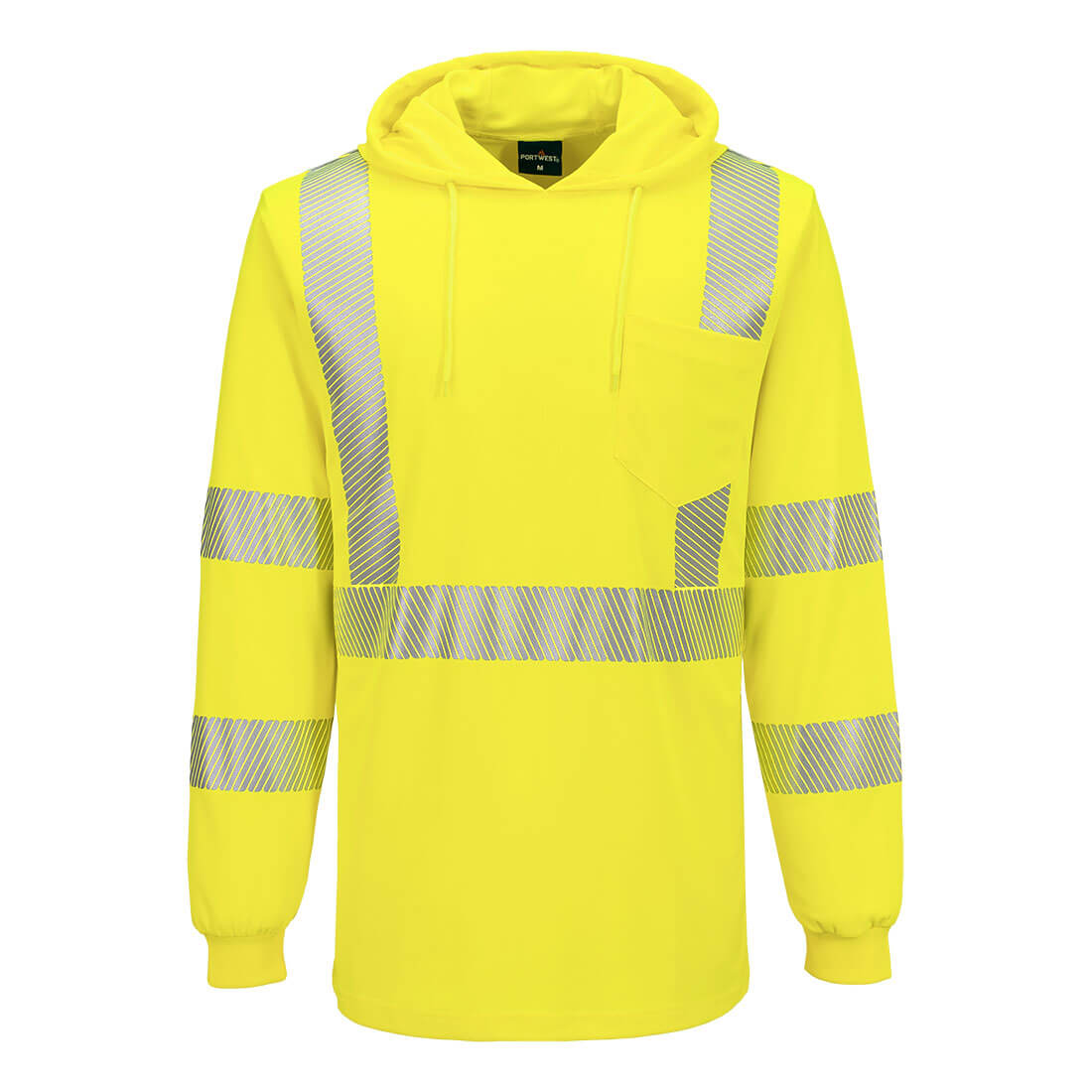 Hi-Vis Lightweight Hooded T-Shirt L/S PO-L042