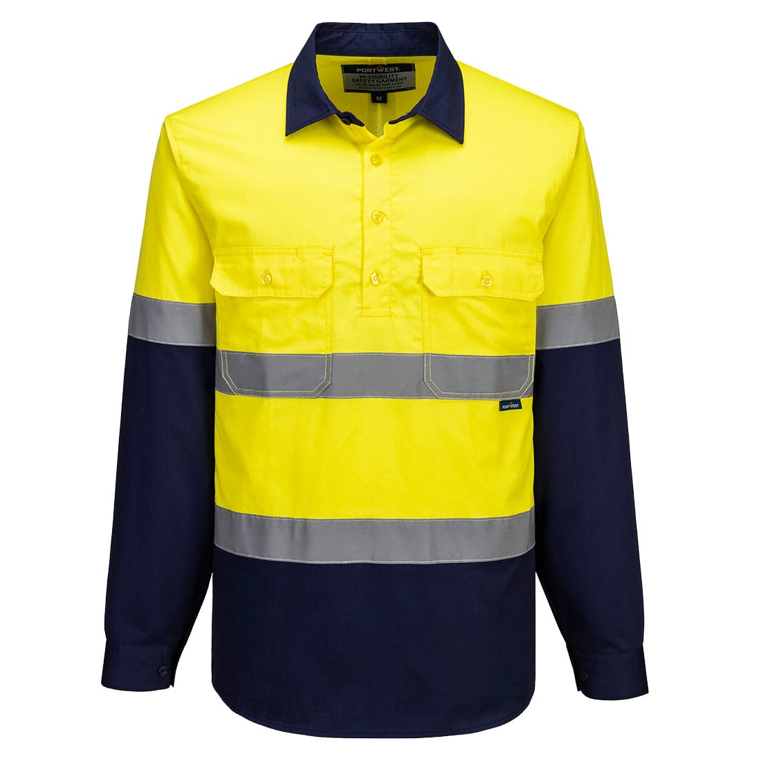 Hi-Vis Contrast Closed Front Shirt L/S PO-MA804