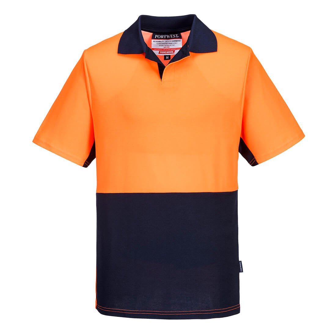 Food Industry Cotton Comfort Polo Shirt S/S - MF210 Image Orange/Navy