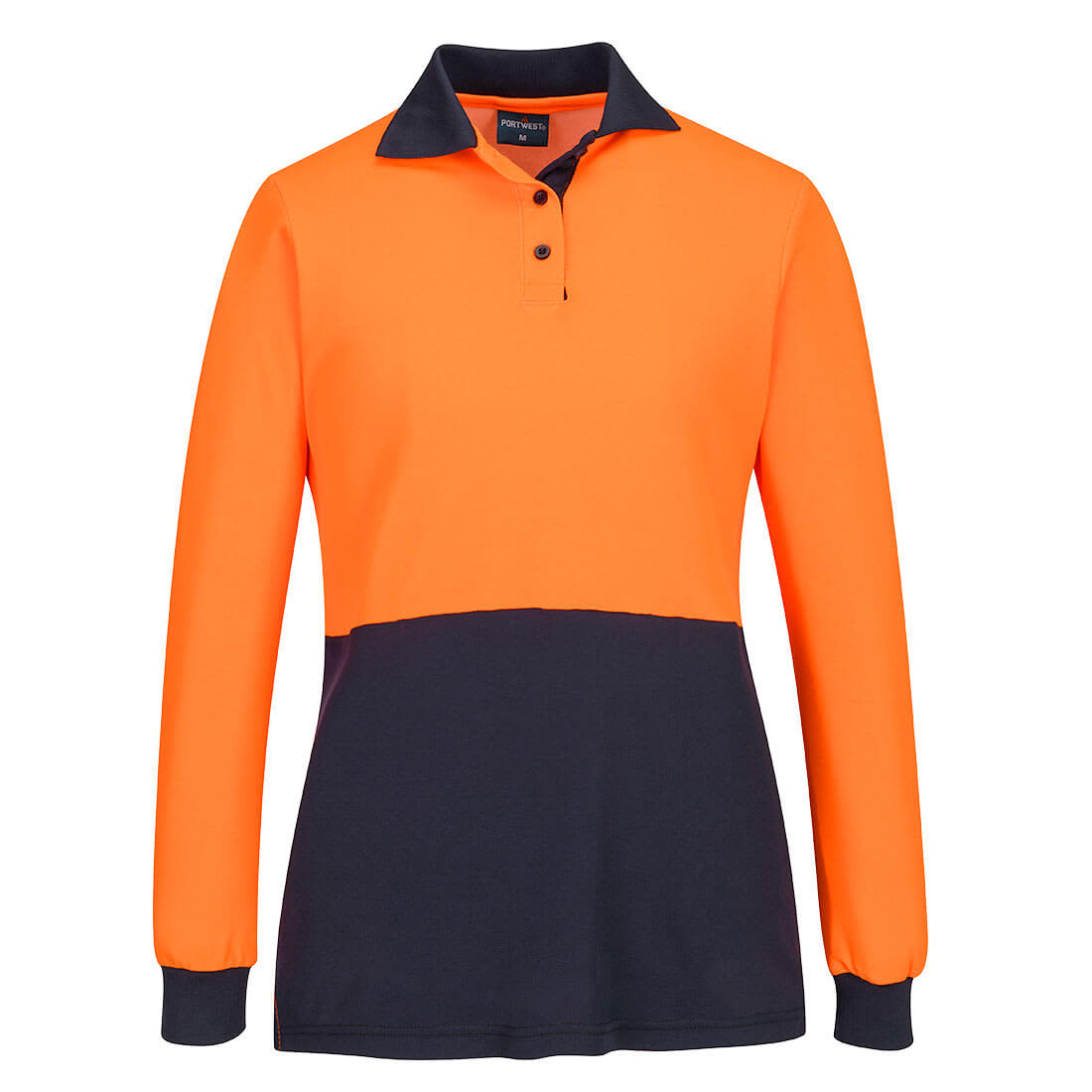 Hi-Vis Women's Cotton Comfort D Contrast Polo L/S