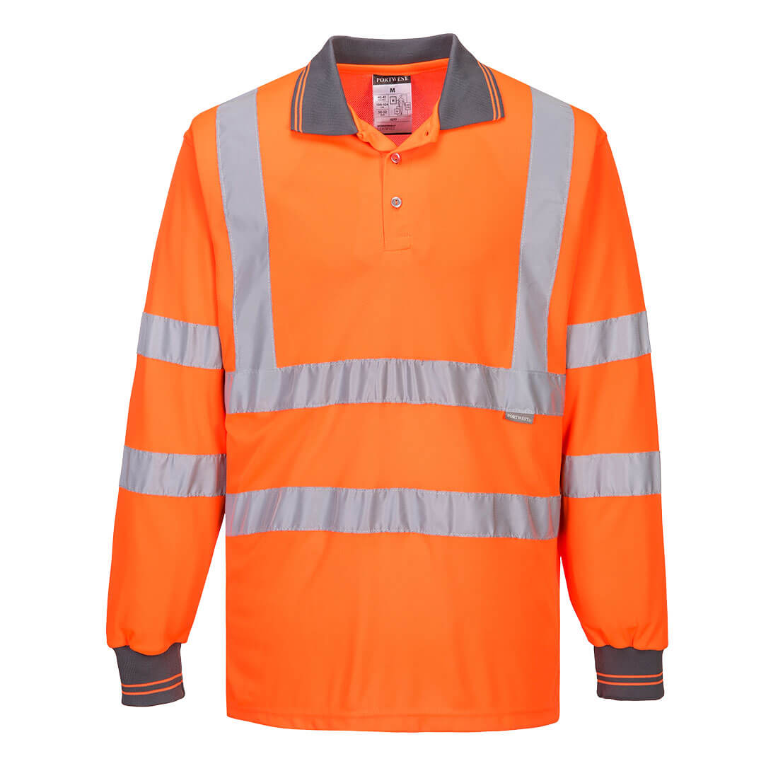 Hi-Vis Polo Shirt L/S - S277 Image Orange