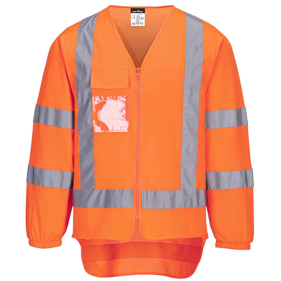 TTMC-W17 Hi-Vis X Back Zipped Vest L/S