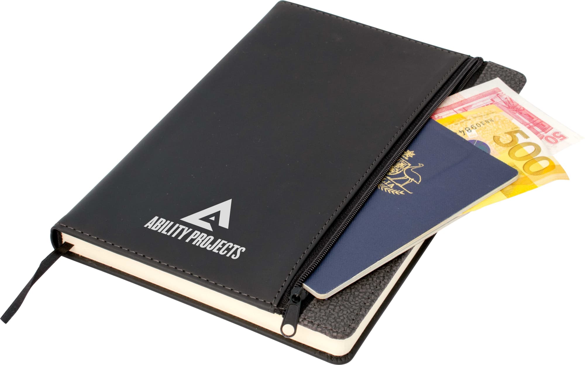 Alternative view of Toronto A5 Notebook,Black/Dark Grey Trim