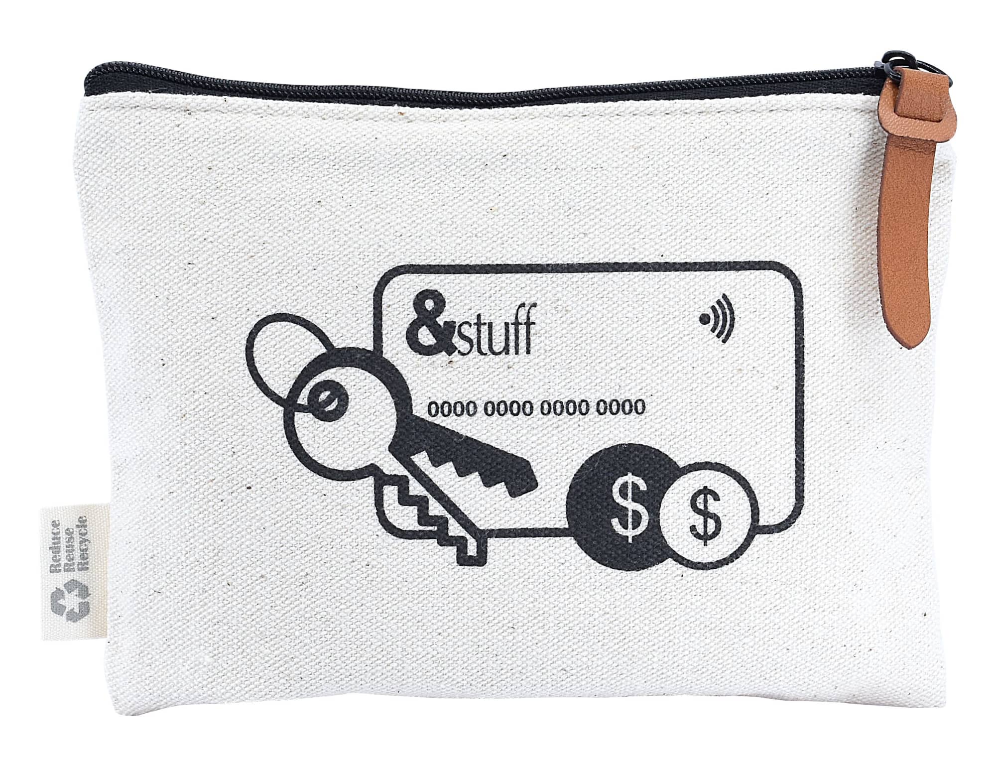 Alternative view of Calico Card & Key Pouch 12.5cm x 17cm