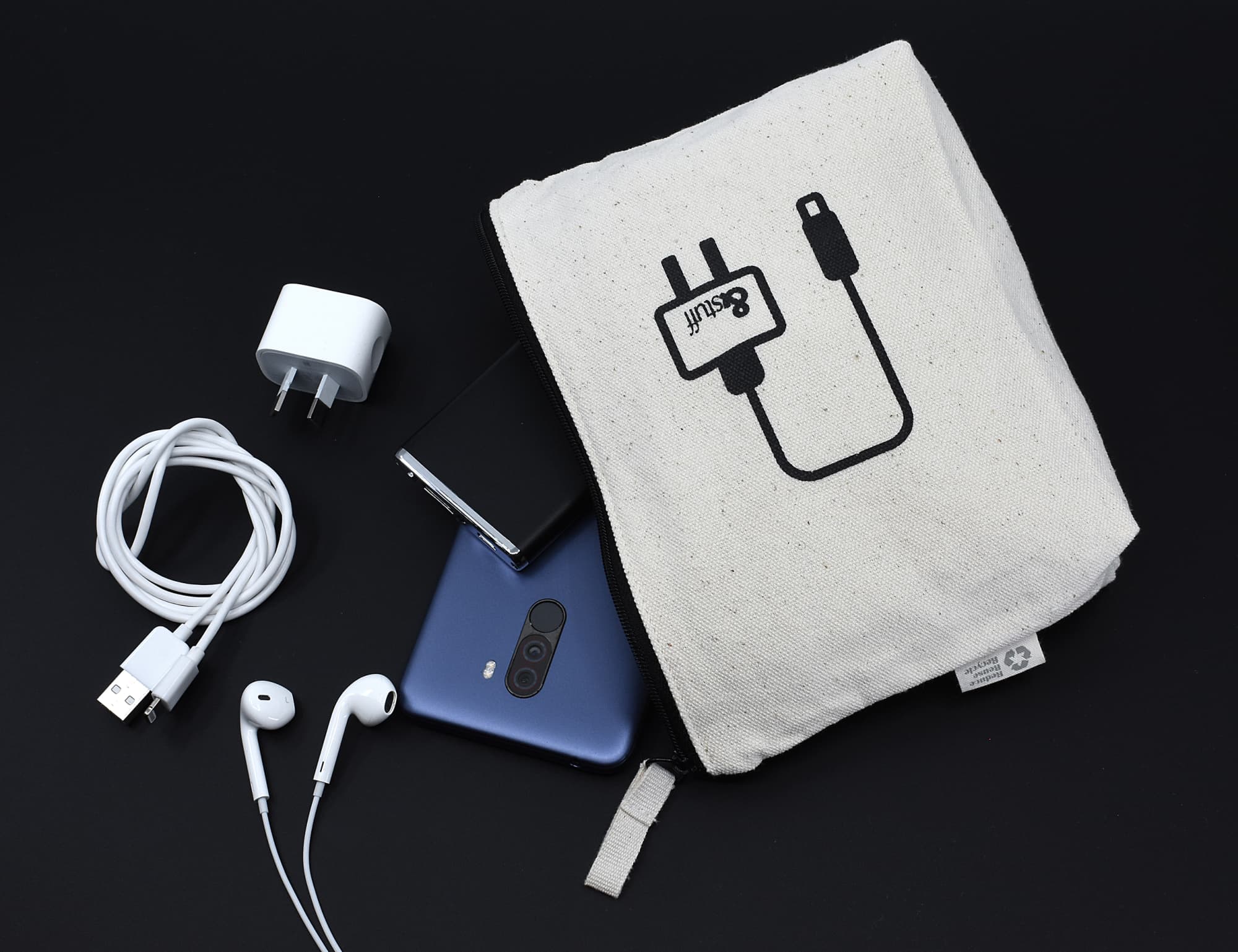 Calico Tech Pouch 14.5cm x 22.5cm x 5cm