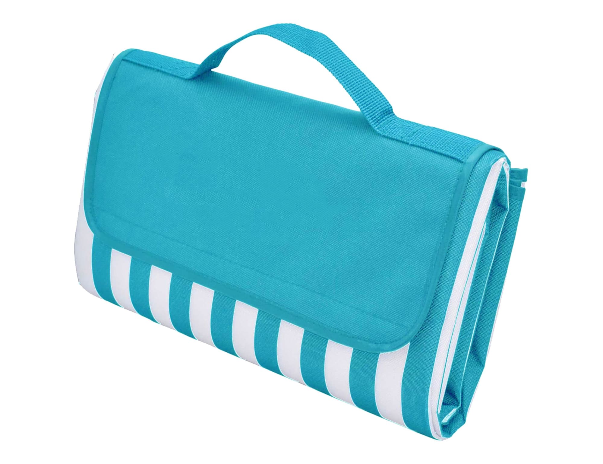 Alternative view of Ascot Picnic Rug, Aqua Blue -Extra Large