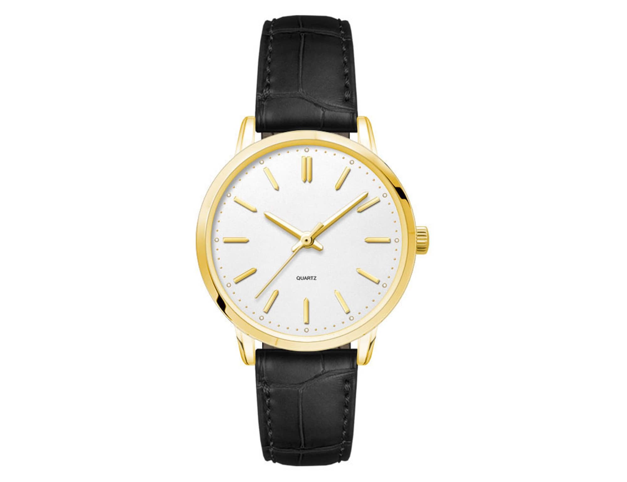 Alternative view of Ladies Dress Watch (Gold), Leather Strap