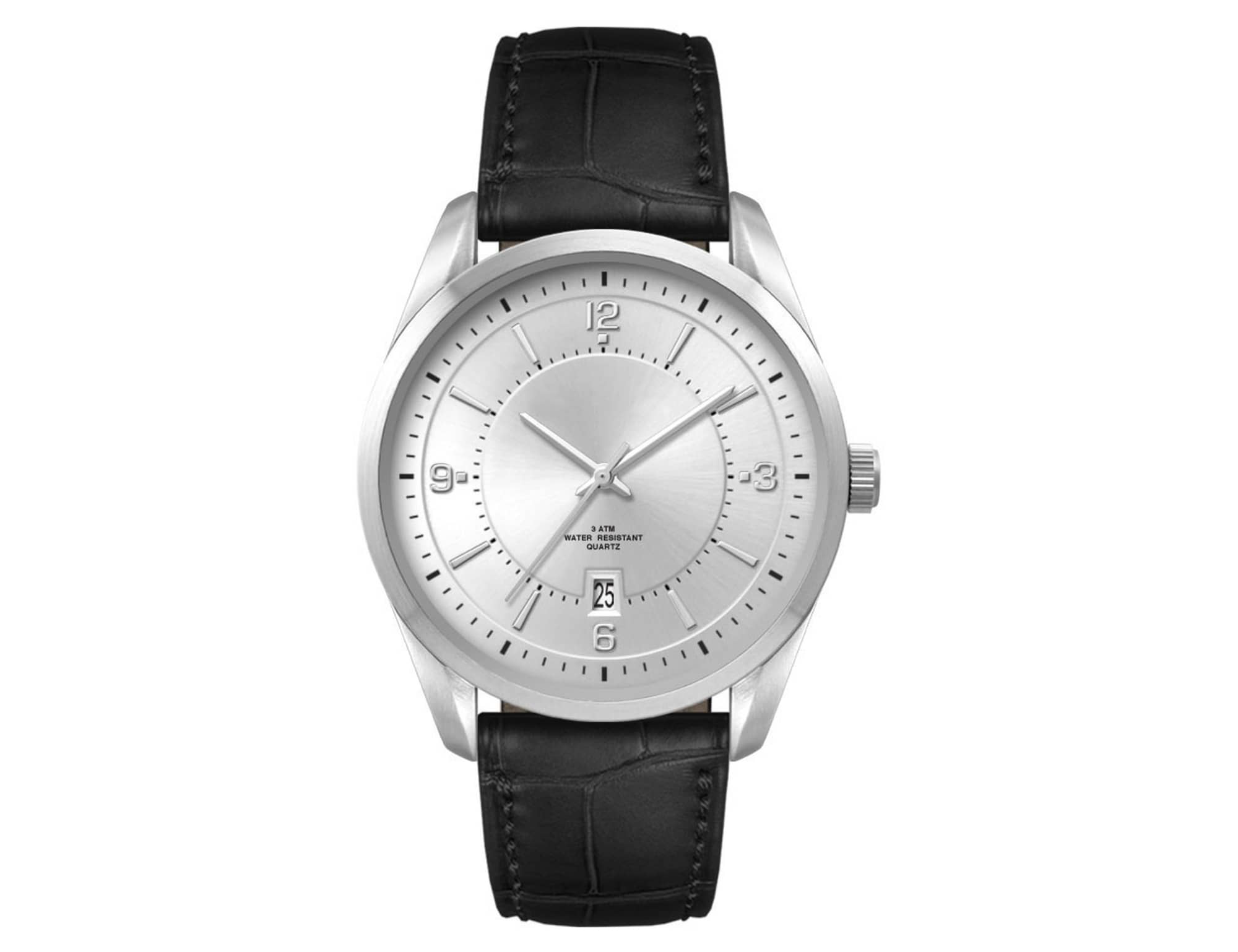 Alternative view of Mens Casual Dress Watch, Leather Strap