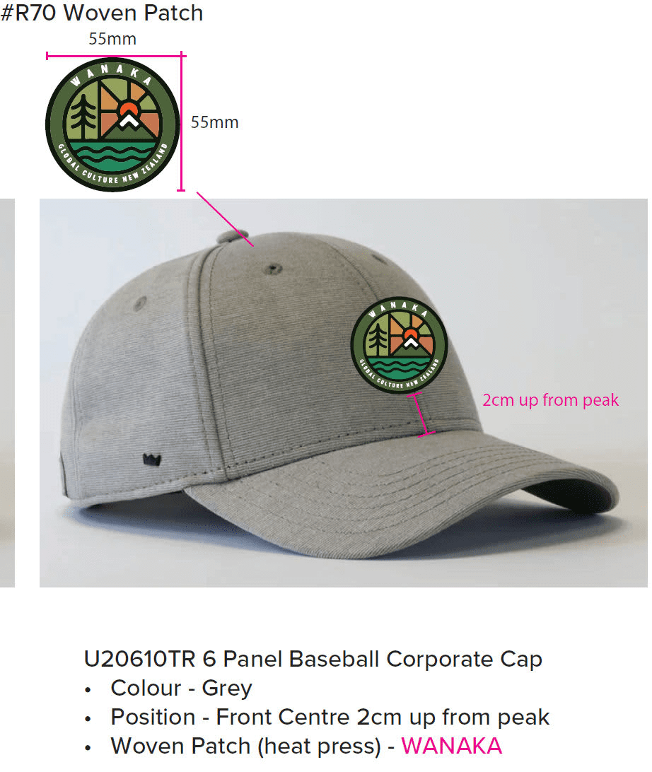 GC U20610TR Grey Cap With Roumd Queenstown Adhesive Patch