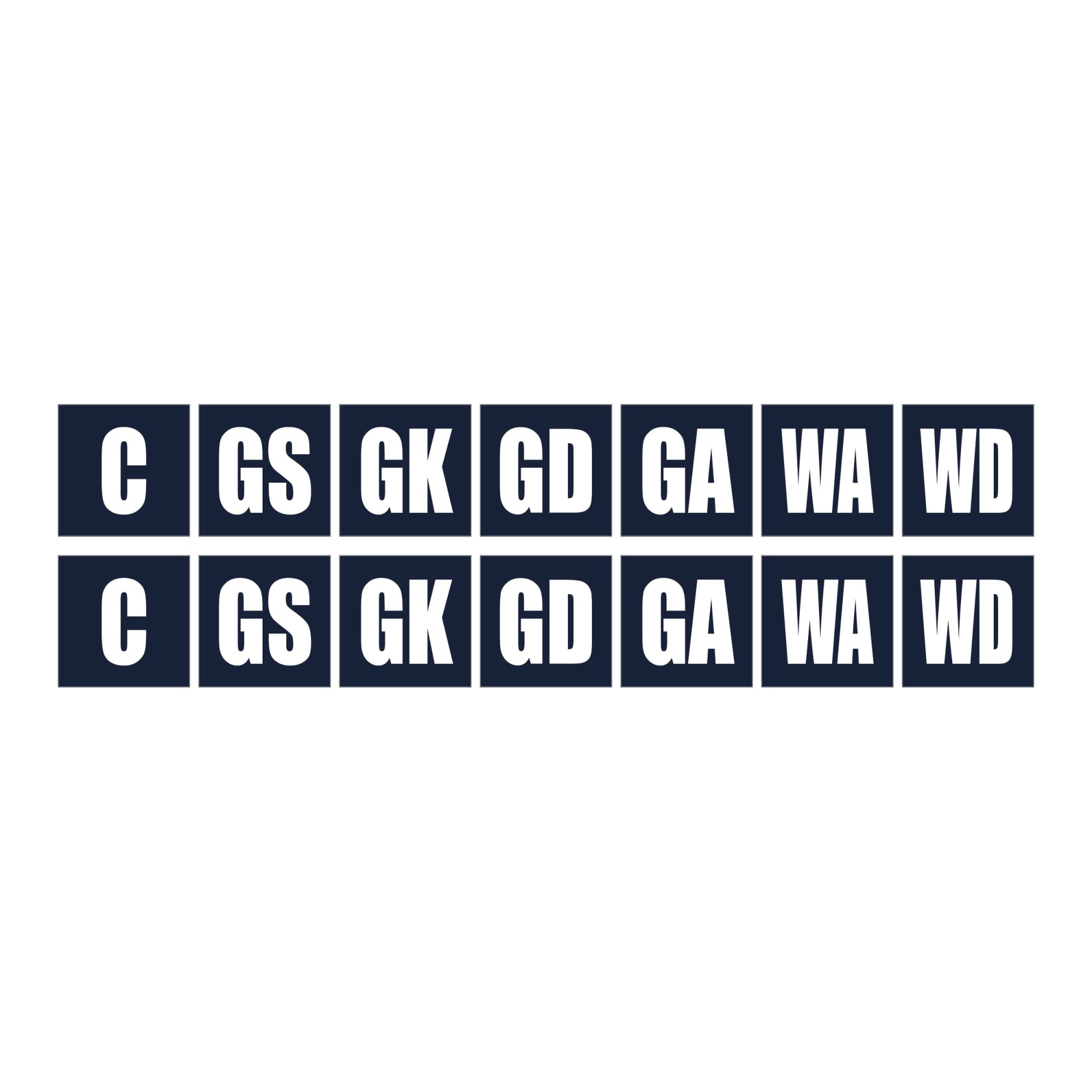 Netball Bib GK GA etc