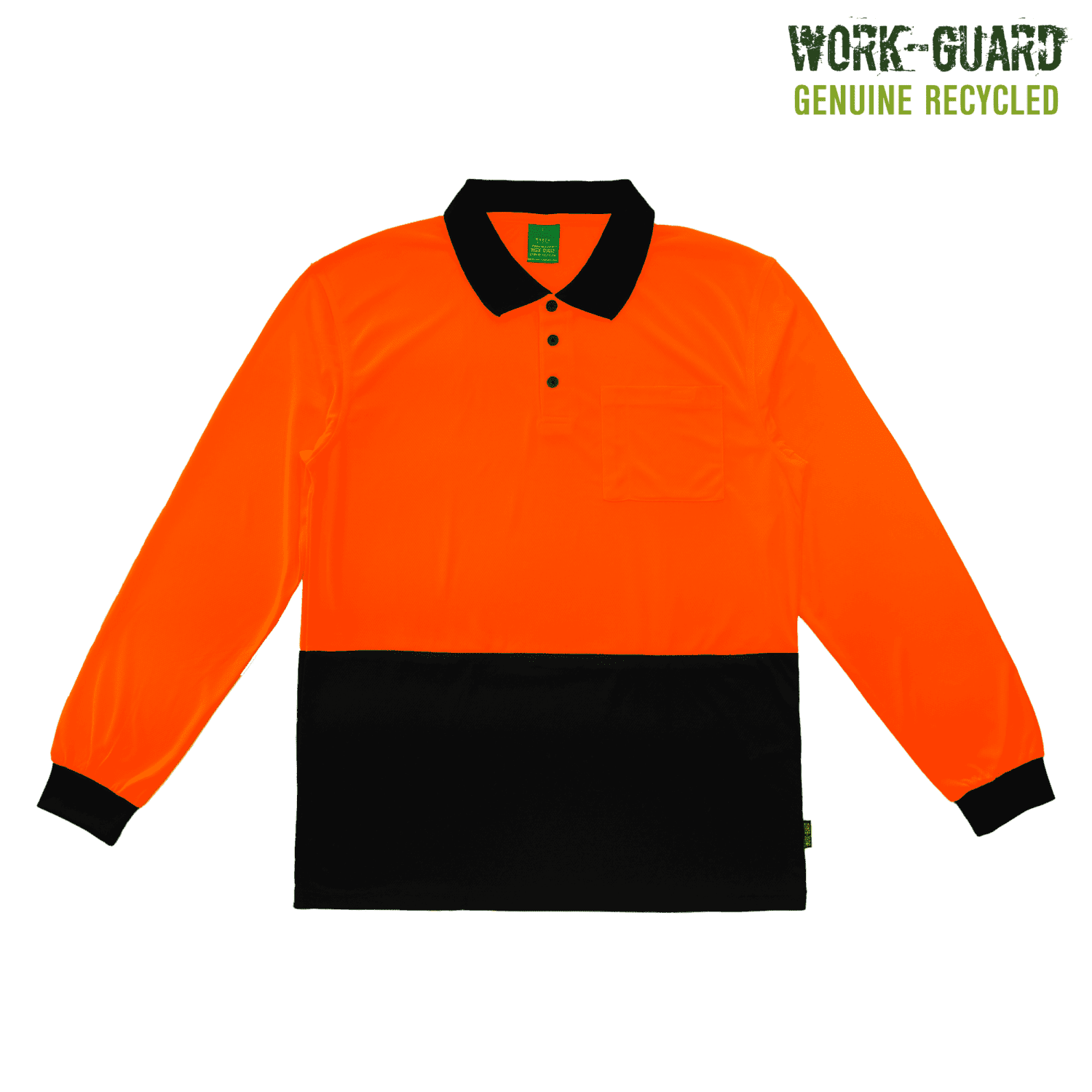 Work-Guard Recycled Hi Vis Longsleeve Polo