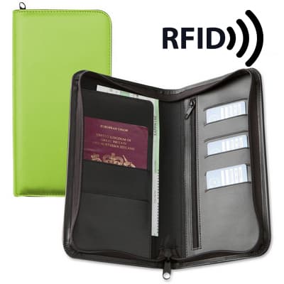 Vivid Deluxe Zipped Travel Wallet with RFID Protection