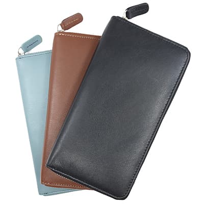 Cuero Premium Leather Zippered Clutch Purse