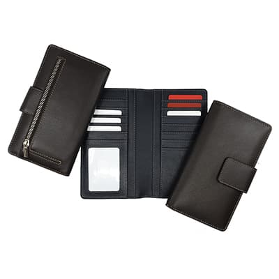 Cuero Premium Leather Clutch Purse with Tab Closure