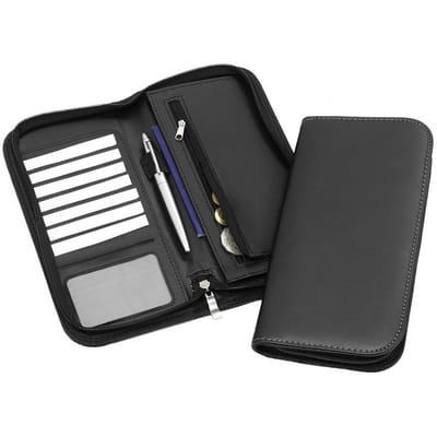 Deluxe Zip Travel Wallet with RFID Protection