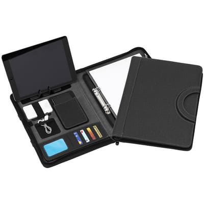 StylTEK A4 Zip Tech Ring Compendium with Handles