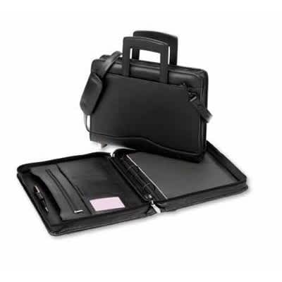 Executive Leather Ring Compendium with Handles