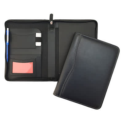 Cuero Superior A5 Leather Zip Compendium (Express Offshore)