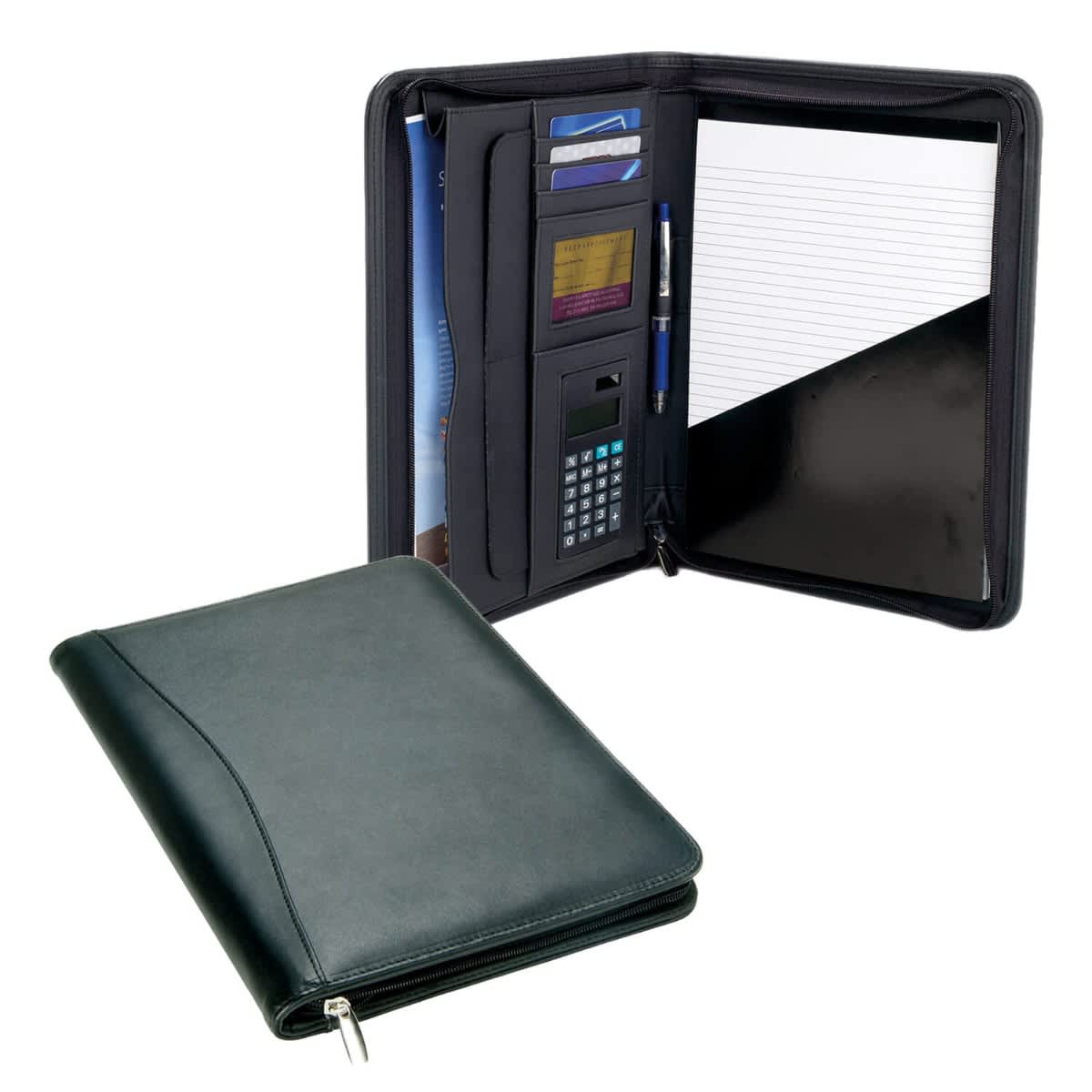 LEATHER A4 COMPENDIUM w/ CALCULATOR | Promotional Products NZ | Withers & Co.