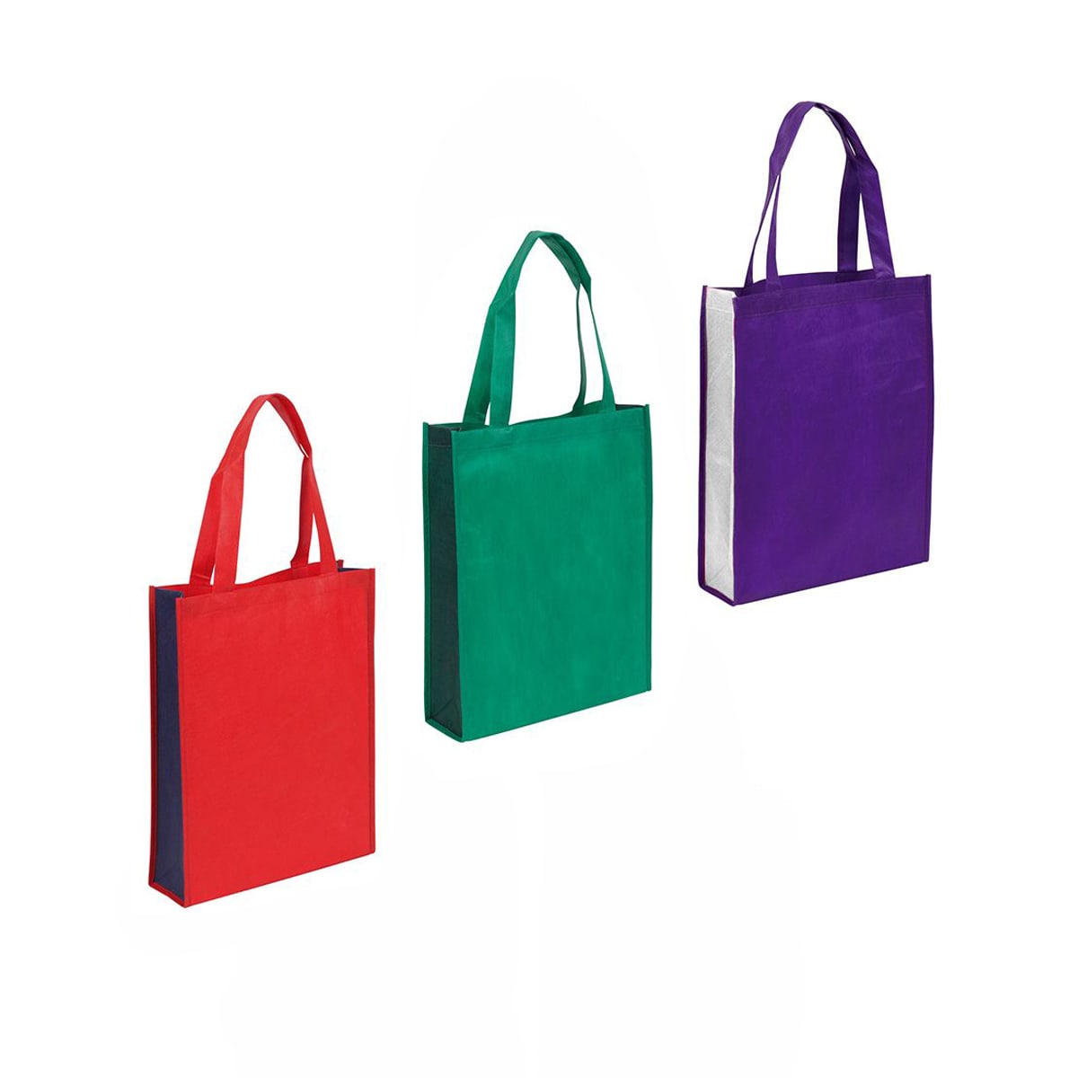 Non Woven 2 Tone A4 Tote Bag Red W/Orange Sides