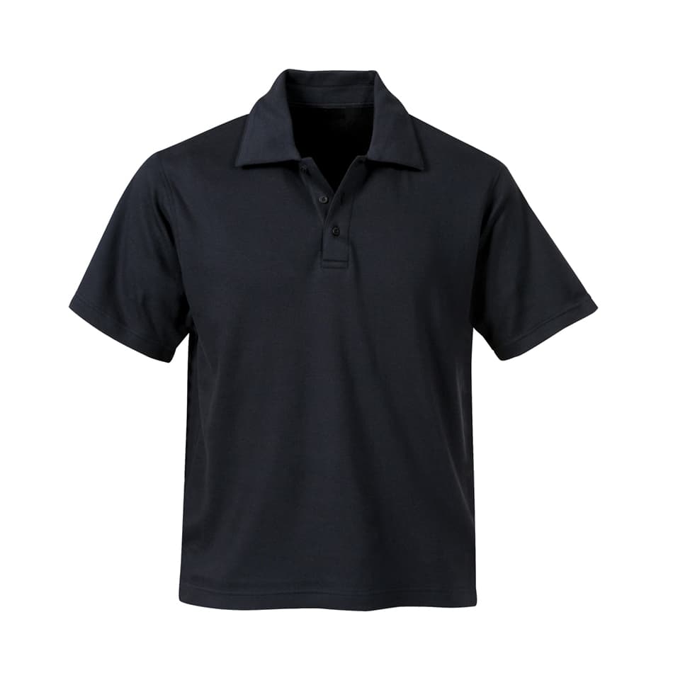 Mens Liquid Short Sleeve Polo (Black)