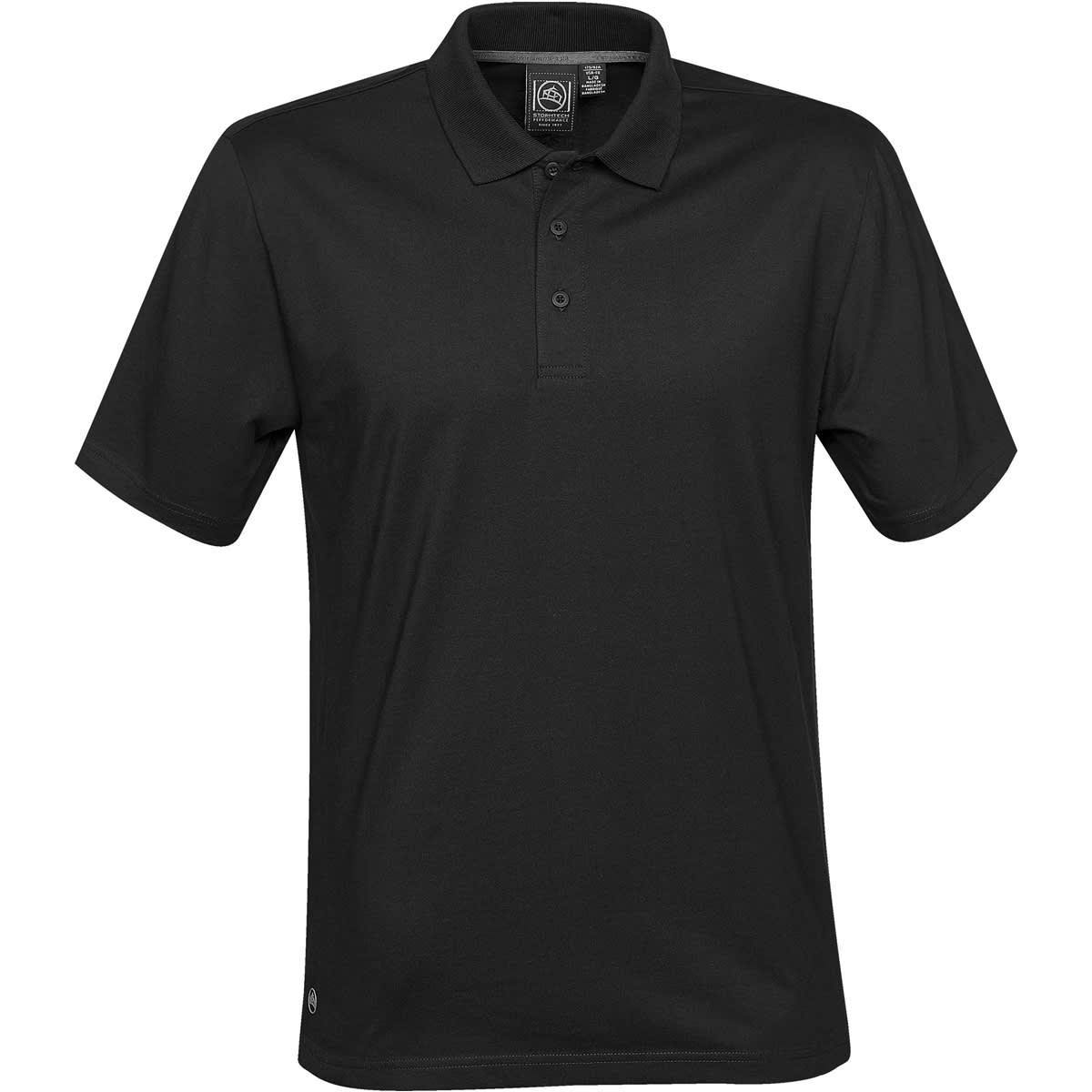Mens Oasis Liquid Cotton Polo Black S