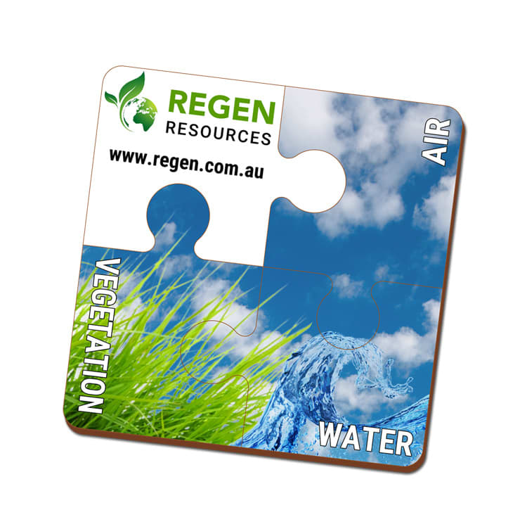 Eco MDF 4 Piece Puzzle Coasters | MD4PC
