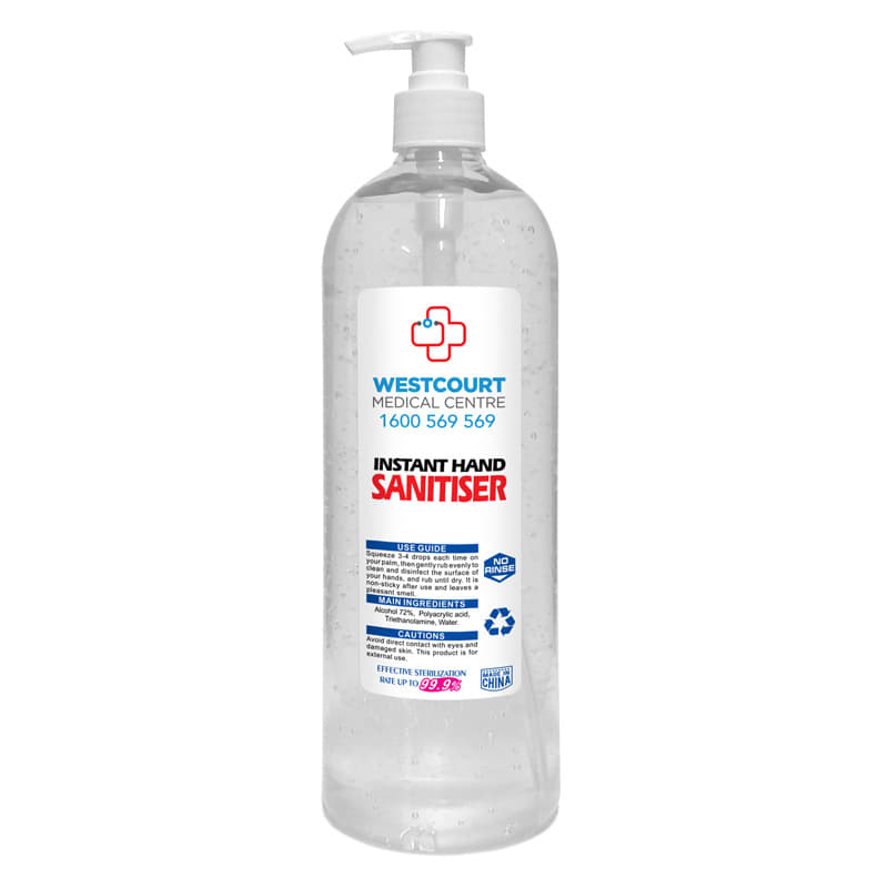 Hand Sanitiser Antibacterial Gel - 1 Litre