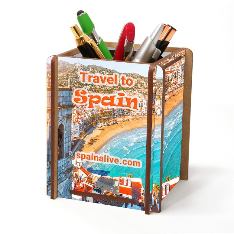 Eco MDF Full Colour Pen Caddy | MDFPC