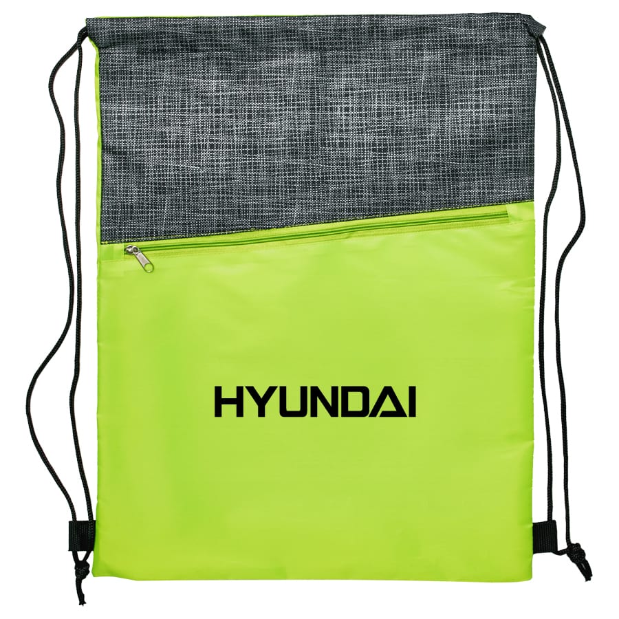 Crosshatch Drawstring Bag - B562 Image 