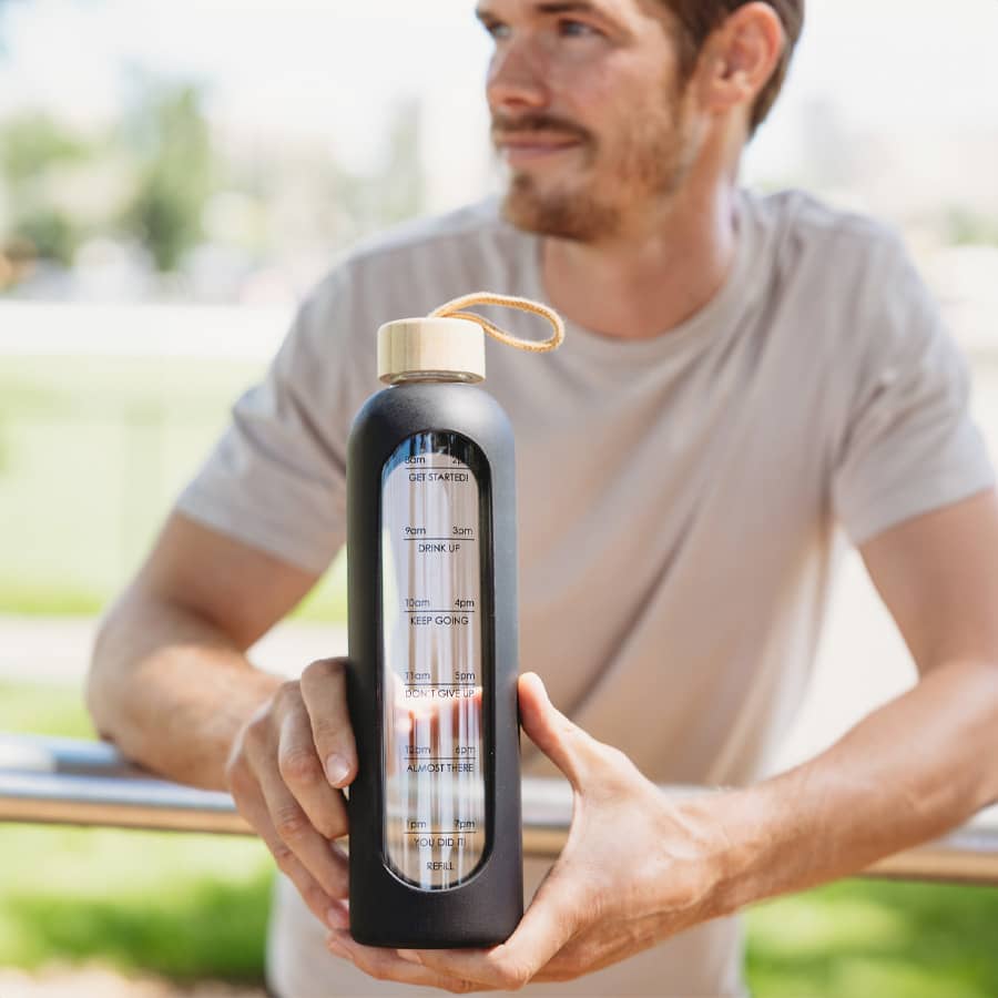 Alternative view of Arlo 1L Glass Water Bottle