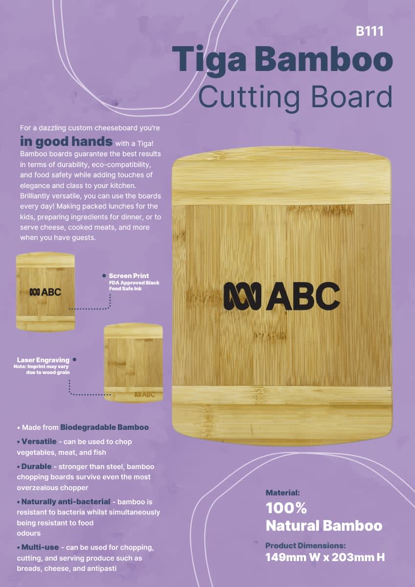 Tiga Bamboo Cutting Board - B111 Image 
