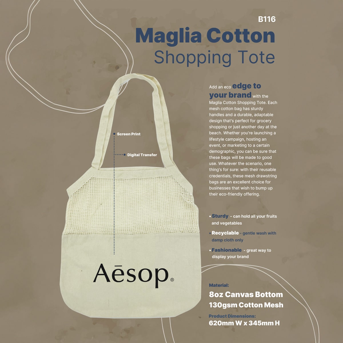 Maglia Cotton Shopping Tote - image 3