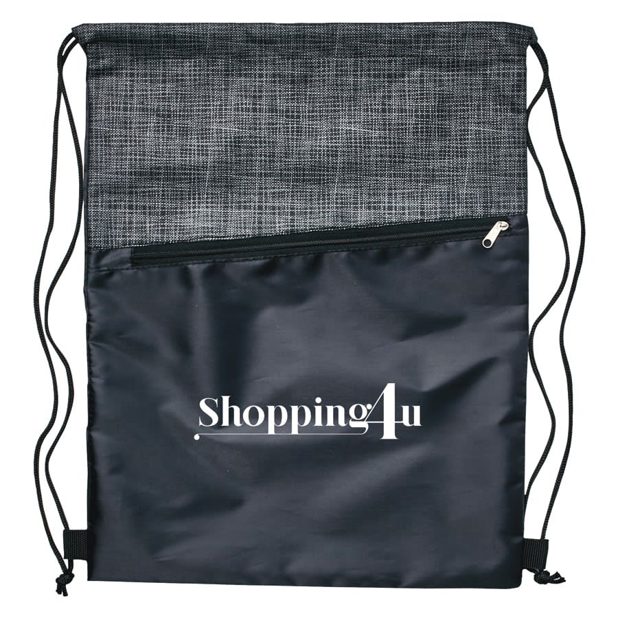 Crosshatch Drawstring Bag - B562 Image 