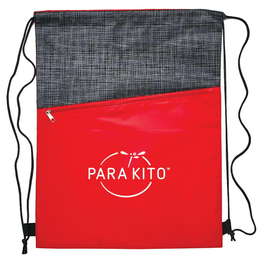 Crosshatch Drawstring Bag - B562 Image 