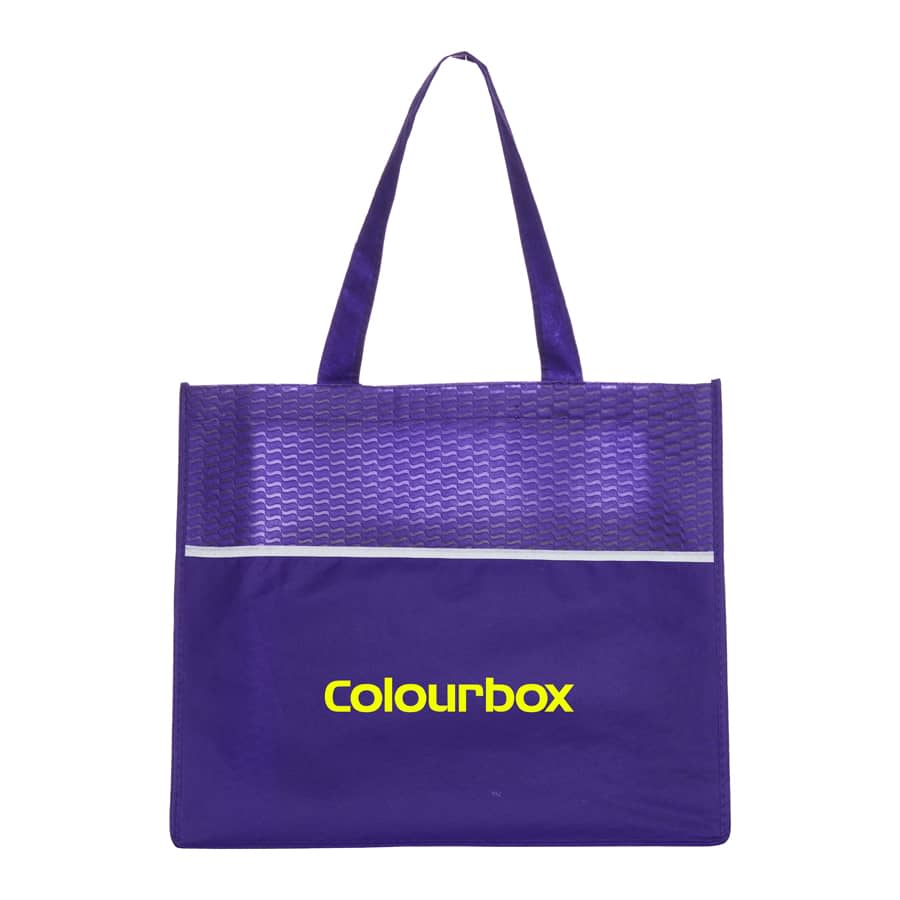 Shopping Tote Bag with Waves - B563 Image