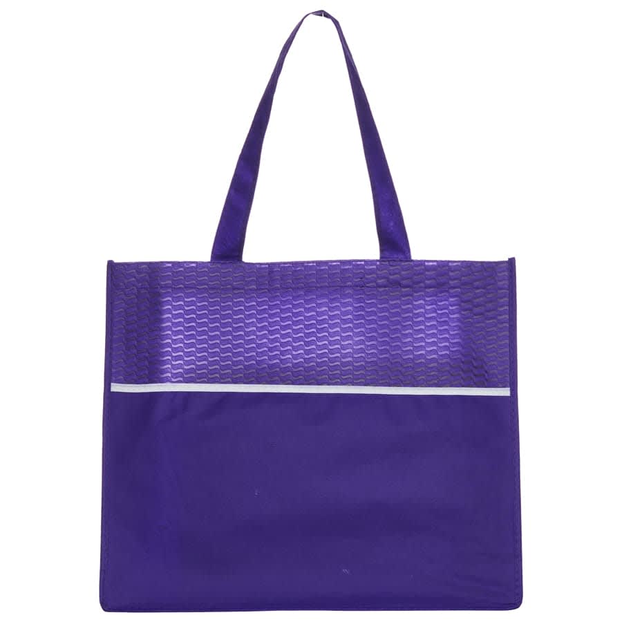 Shopping Tote Bag with Waves - B563 Image