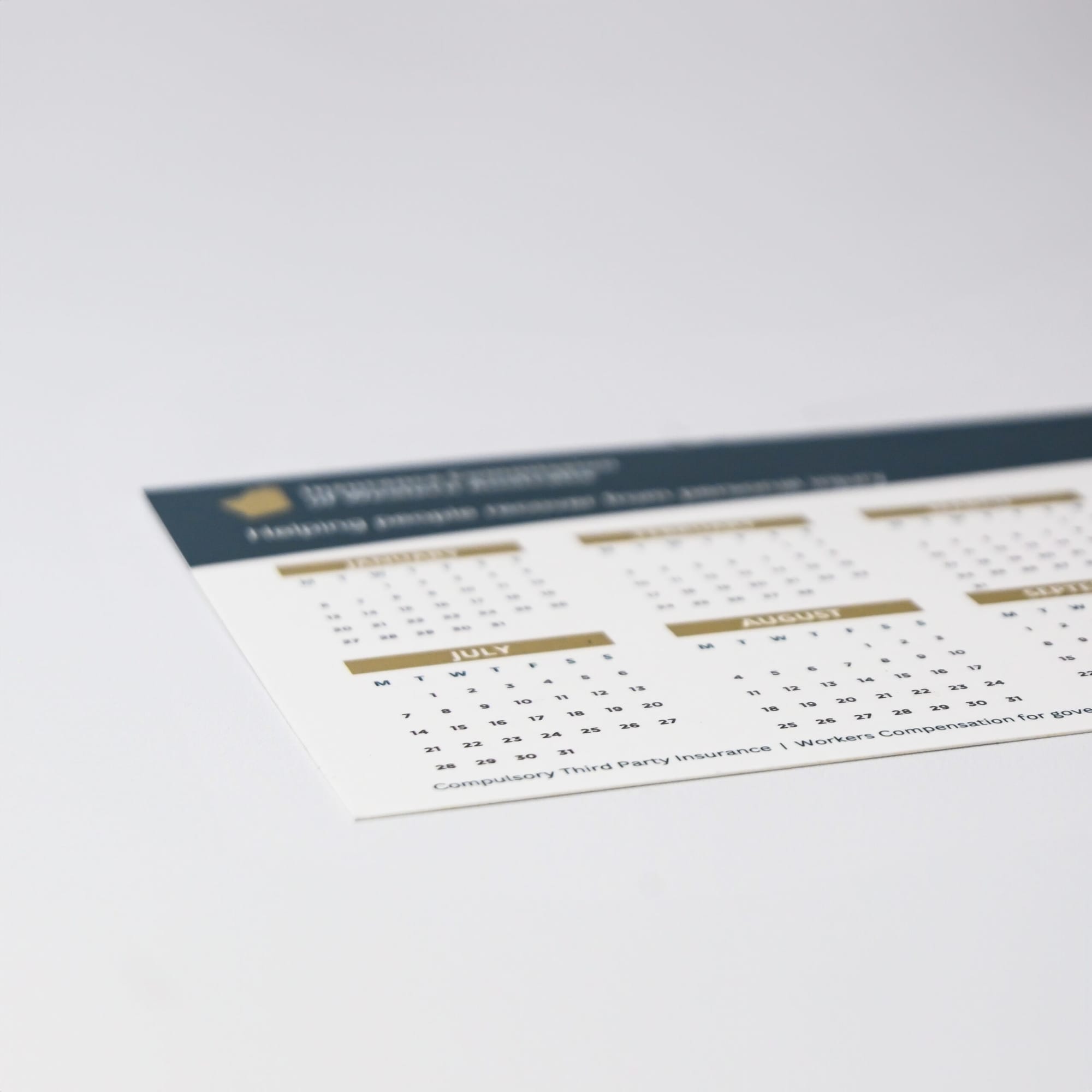 Alternative view of Magnetic Tab Calendar