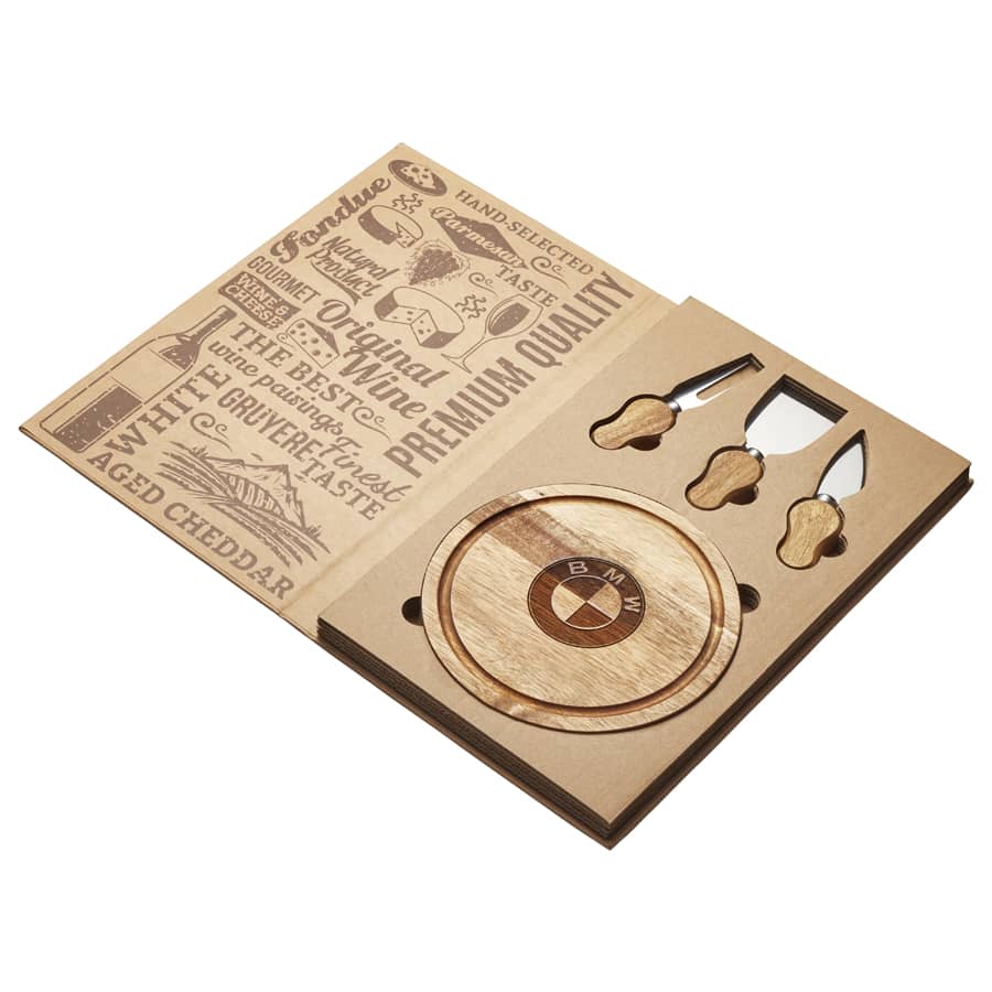 Cawdor Mini Cheese Board & Knife Set - D385 Image 