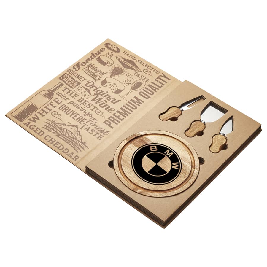 Cawdor Mini Cheese Board & Knife Set - D385 Image 