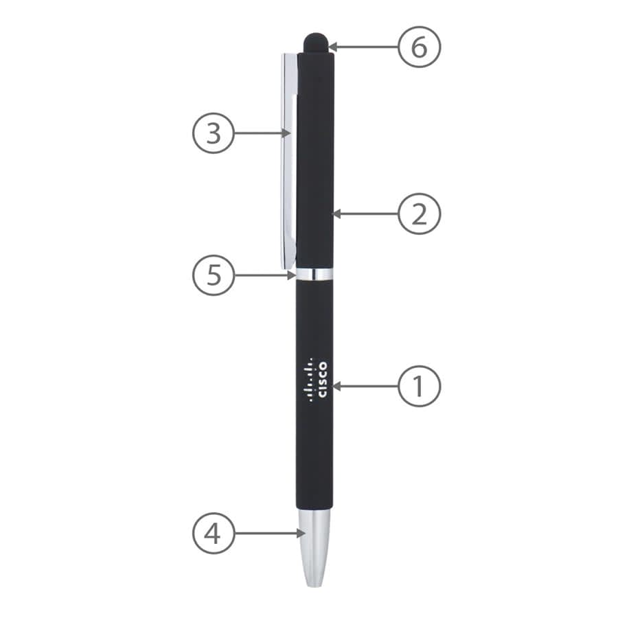 BND71XLS CLAP STYLUS TWIST METAL BALL PEN - FD71XLS.MTO Image 